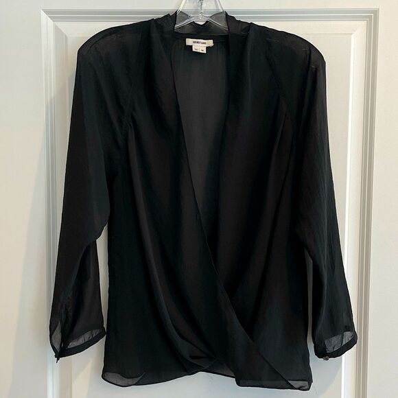EUC Helmut Lang draped top Black Sz. M - Picture 1 of 3